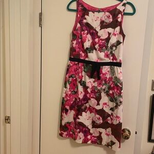 Taylor Pink Floral Sleeveless Dress